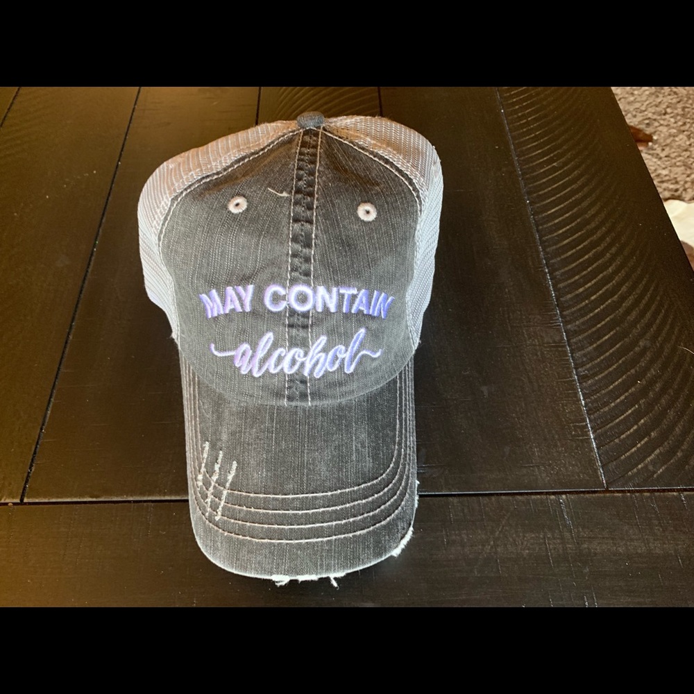 May contain alcohol velcro hat